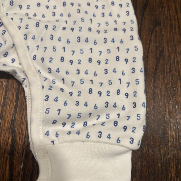 OUEF Infant set: Cream with Blue Infant onesie + Swaddle - Picture 5 of 15